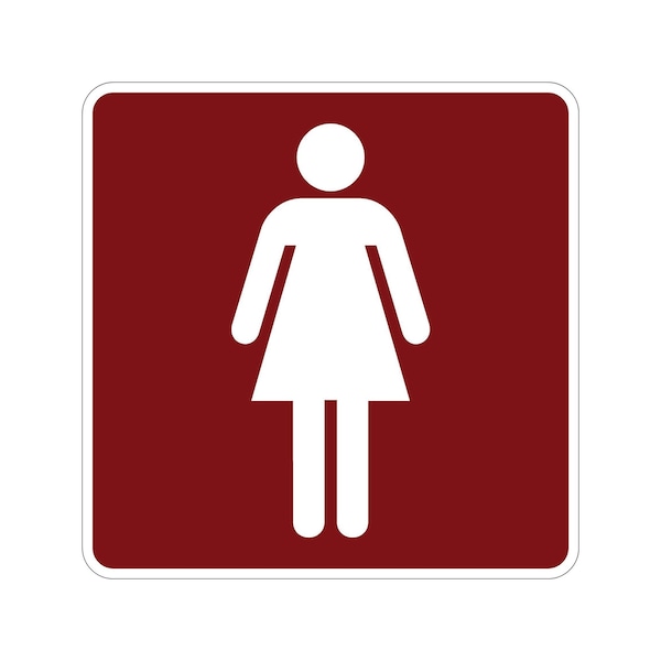 Sign Solutions Usa Women's Restroom (Symbol), Aluminum, 30 in x 30 in DUS08DWT3030RS-023 - main